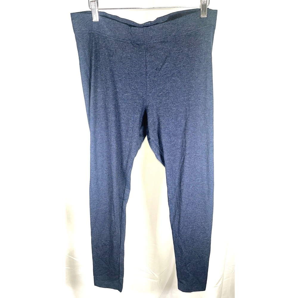 Old Navy Heathered Navy Blue Leggings High Waisted Yoga Pants Large L